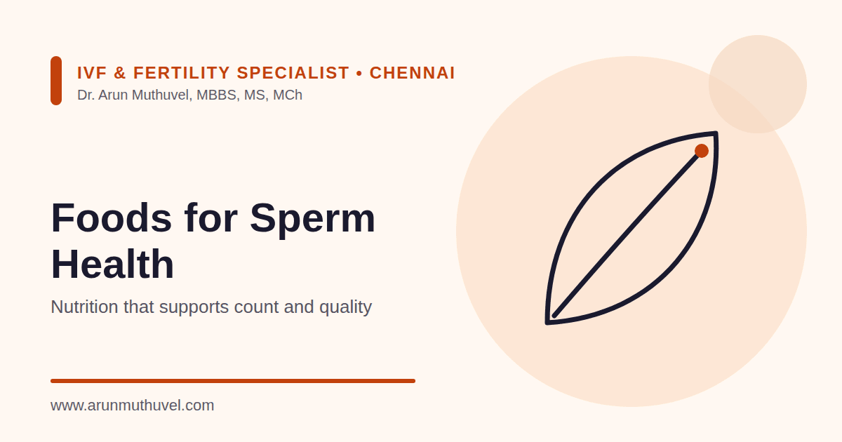 Illustration of a leaf representing foods that boost sperm quality