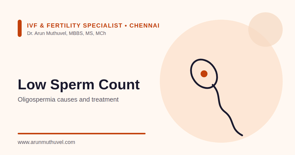 Illustration of a sperm cell representing low sperm count