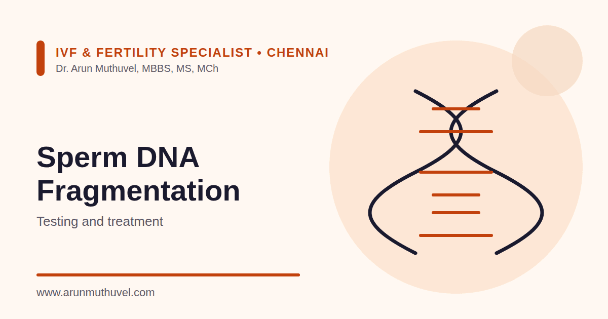 Illustration of a DNA helix representing sperm DNA fragmentation